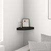 vidaXL Floating Corner Shelf Black 25x25x3.8 cm MDF