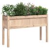 vidaXL Garden Planter with Legs 110x31x70 cm Solid Wood Pine