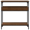 vidaXL Console Table with Shelf Brown Oak 75x29x75cm Engineered Wood
