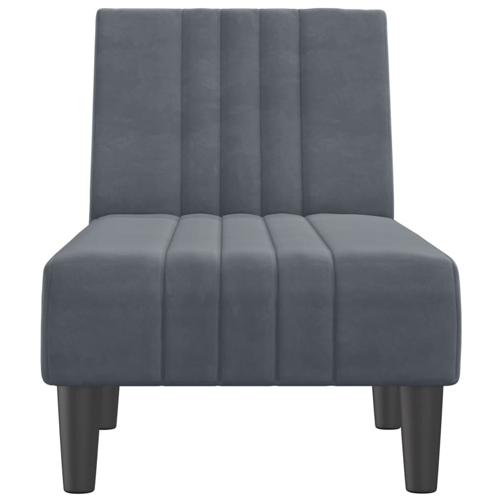 vidaXL Chaise Longue Dark Grey Velvet