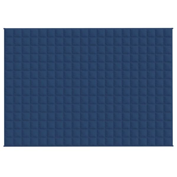 vidaXL Weighted Blanket Blue 140x200 cm Single 6 kg Fabric