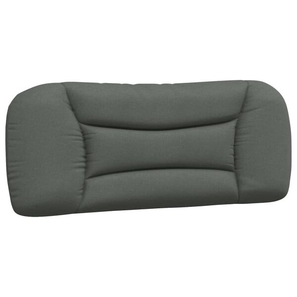 vidaXL Bed Frame with LED without Mattress "Hvar" Dark Grey 100x190 cm Fabric