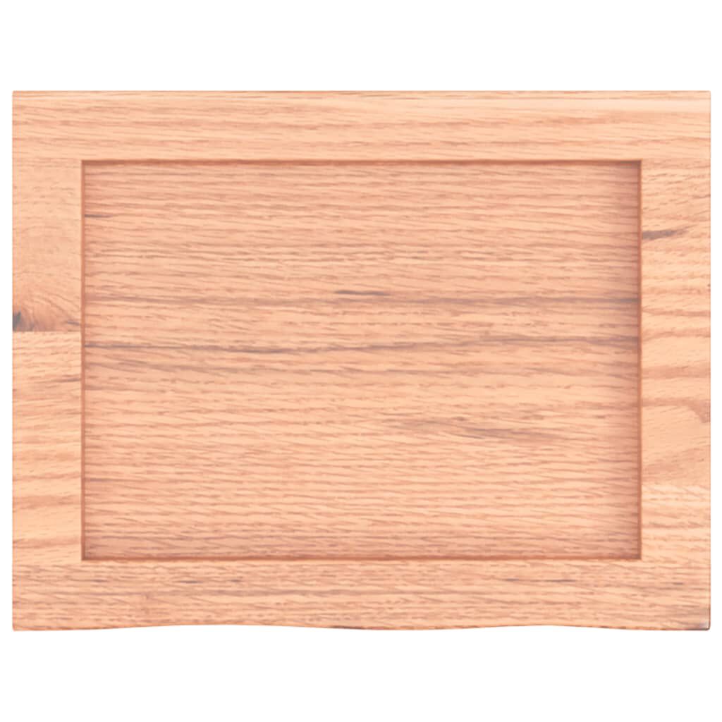 vidaXL Wall Shelf Light Brown 40x30x(2-4) cm Treated Solid Wood Oak