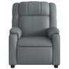 vidaXL Electric Massage Recliner Chair Grey Faux Leather