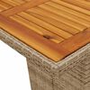 vidaXL Garden Dining Set 7 pcs Beige and brown Poly Rattan