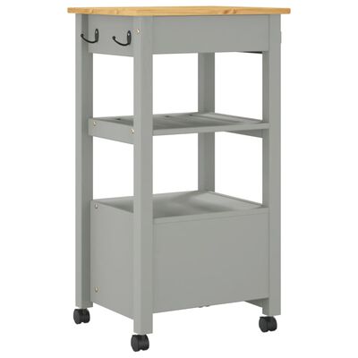 vidaXL Kitchen Trolley MONZA 48x40x90 cm Solid Wood Pine