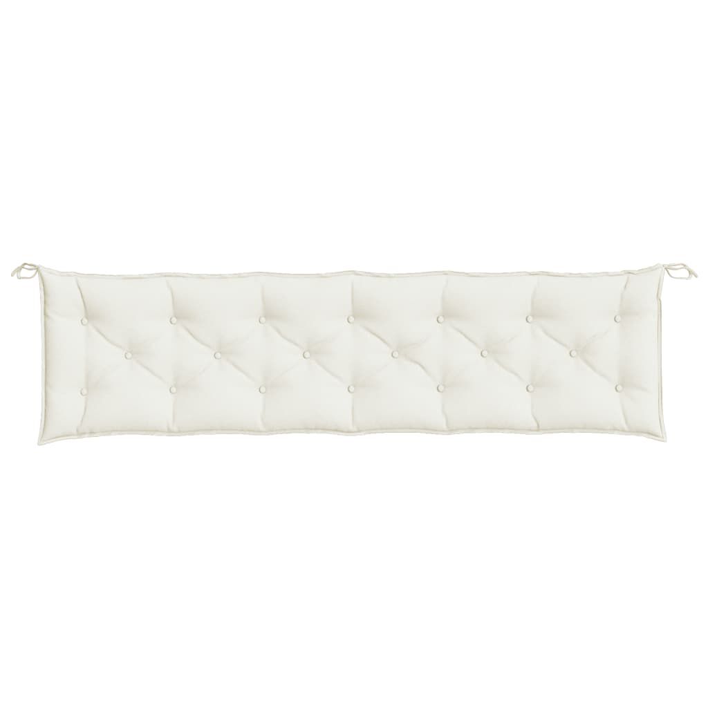 vidaXL Garden Bench Cushion Melange Cream 200x50x7 cm Fabric