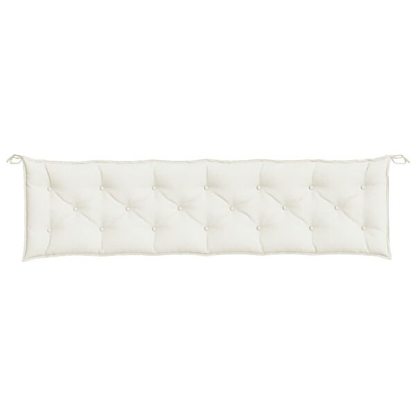 vidaXL Garden Bench Cushion Melange Cream 200x50x7 cm Fabric