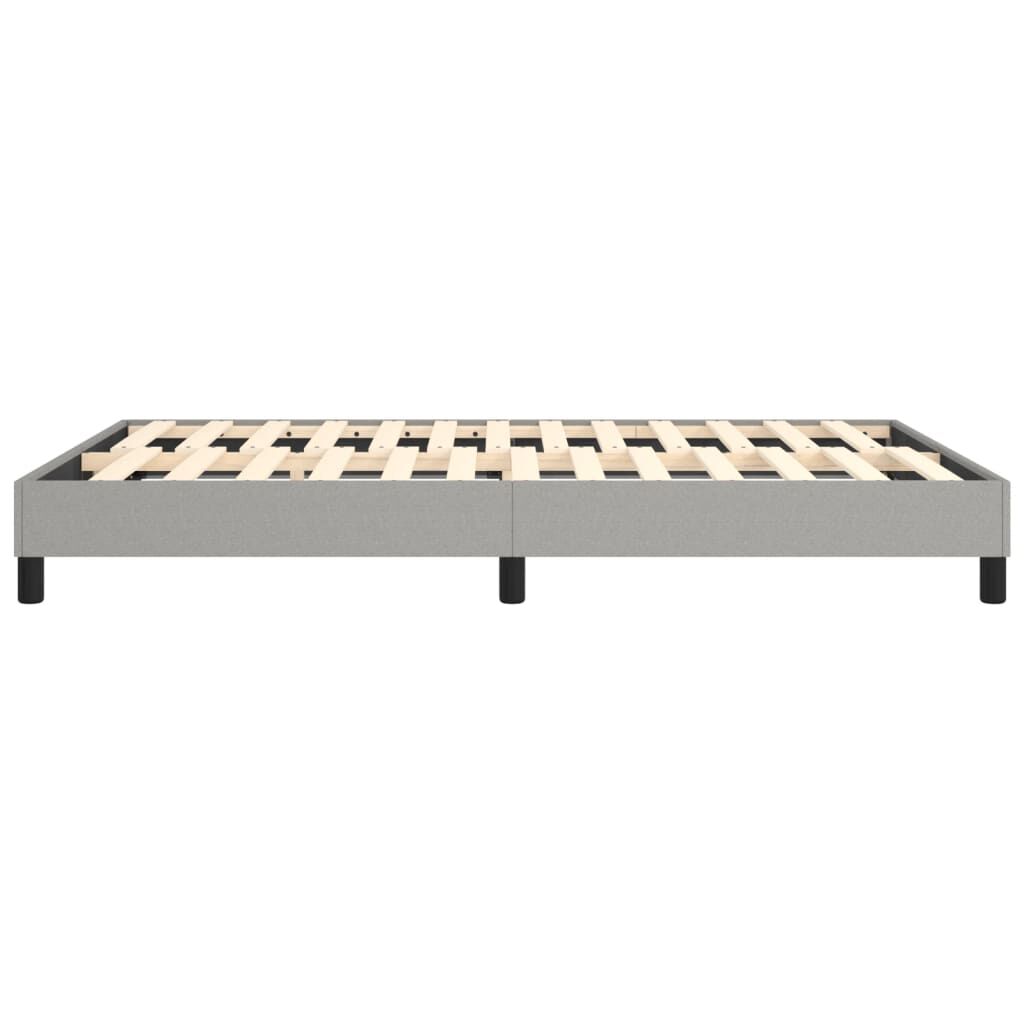 vidaXL Bed Frame without Mattress Light Grey Queen Fabric (US Only)
