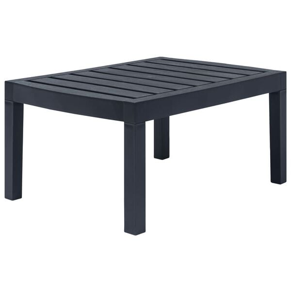 vidaXL 4 Piece Outdoor Lounge Set Plastic Anthracite
