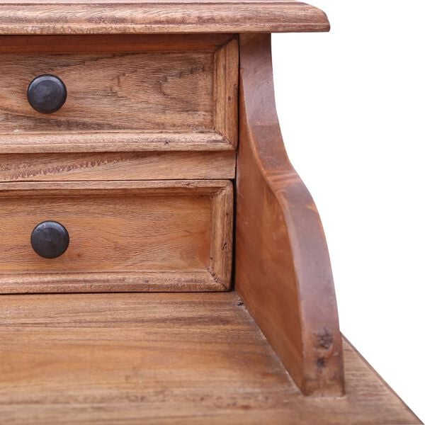 vidaXL Writing Desk with Drawers 90x50x101 cm Solid Mahogany Wood