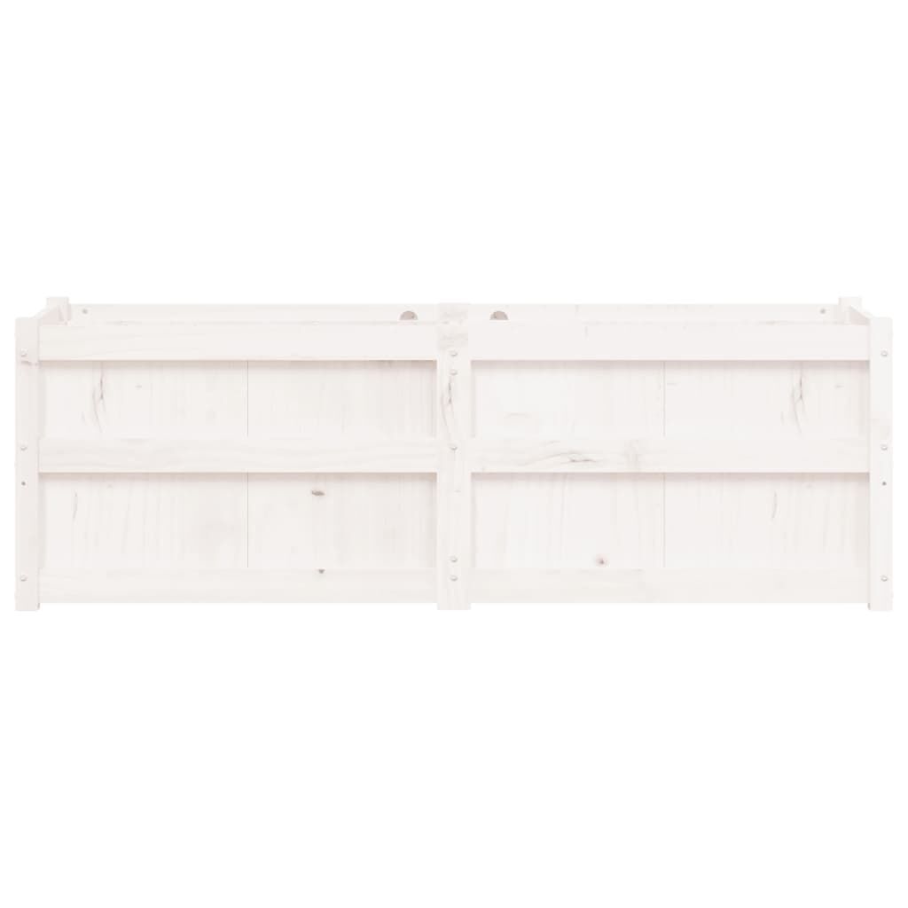 vidaXL Garden Planter White 150x50x50 cm Solid Wood Pine