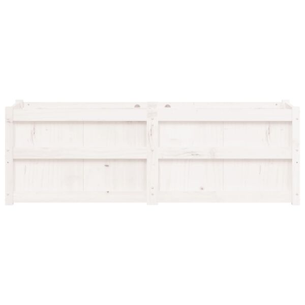 vidaXL Garden Planter White 150x50x50 cm Solid Wood Pine