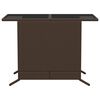 vidaXL 3 Piece Bistro Set with Cushions Brown Poly Rattan