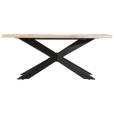 vidaXL Dining Table 180x90x76 cm Solid Bleached Mango Wood