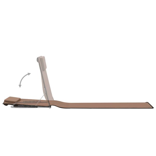 vidaXL Folding Beach Mats 2 pcs Steel and Fabric Brown