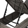 vidaXL Double Sun Lounger with Roof Grey 205 x 129 x 200 cm PE rattan