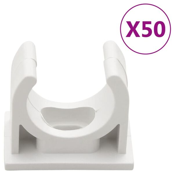 vidaXL Cable Trunkings with Clips &Oslash;20 mm 30 m PVC