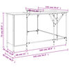 vidaXL Desk Black 141x141x75 cm Engineered Wood