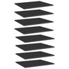 vidaXL Bookshelf Boards 8 pcs High Gloss Black 60x50x1.5 cm Engineered Wood