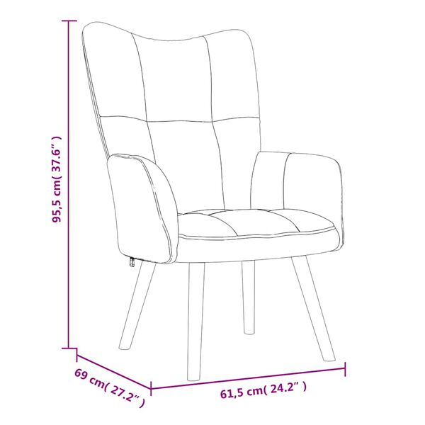 vidaXL Relaxing Chair Dark Grey Velvet