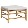 vidaXL 10 Piece Garden Lounge Set with Light Grey Cushions Bamboo