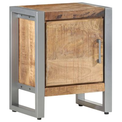 vidaXL Bedside Cabinet 40x30x50 cm Rough Mango Wood