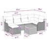 vidaXL Garden Sofa Set 7 pcs Grey Poly rattan