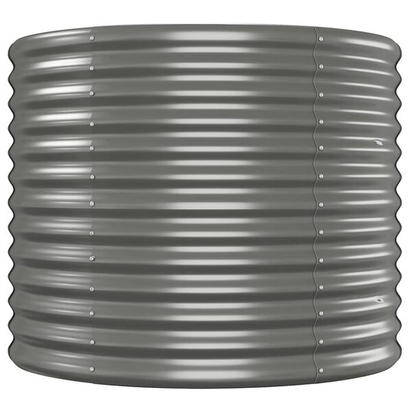 vidaXL Garden Raised Bed Grey 554x100x68 cm Powder-coated Steel