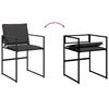 vidaXL 13 Piece Garden Dining Set with Cushions Black Textilene