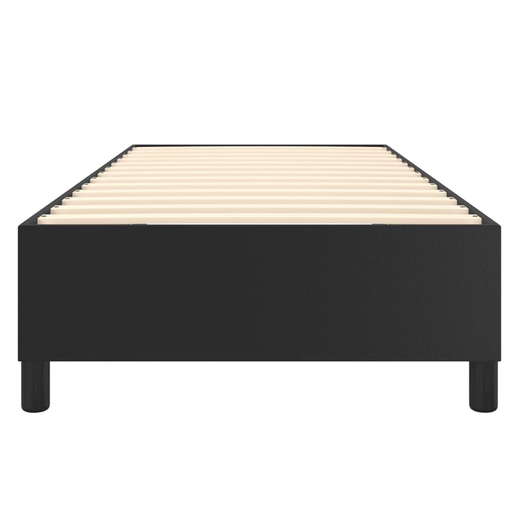 vidaXL Bed Frame without Mattress Black Twin Faux Leather (US Only)