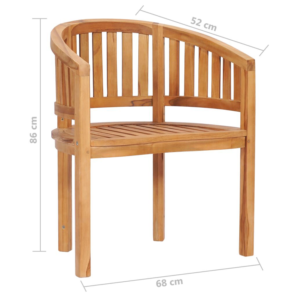 vidaXL 5 Piece Banana Garden Lounge Set Solid Teak Wood