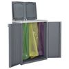 vidaXL Trash Bin with 2 Doors Grey 65x45x88 cm PP
