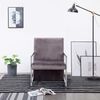 vidaXL Armchair with Chrome Feet Dark Gray Velvet