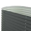 vidaXL Garden Raised Bed 160x80x81 cm Galvanised Steel Grey