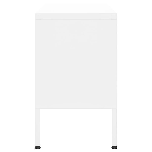 vidaXL TV Cabinet White 105x35x50 cm Steel