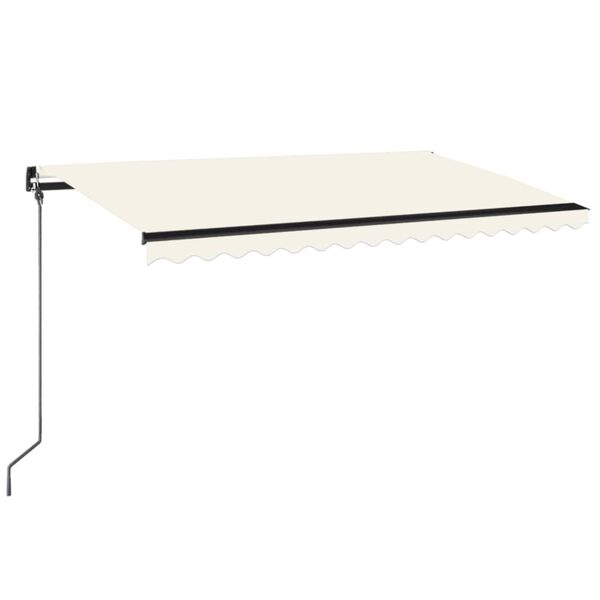 vidaXL Manual Retractable Awning 400x300 cm Cream