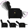 vidaXL Electric Stand up Massage Recliner Chair Black Faux Leather