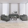 vidaXL 4 Piece Sofa Set with Cushions Dark Grey Fabric