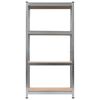 vidaXL Storage Shelves 2 pcs Silver 80x40x160 cm Steel and MDF