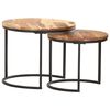 vidaXL Nesting Tables 2 pcs Solid Acacia Wood