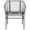 vidaXL 3 Piece Garden Dining Set Black Poly Rattan Glass