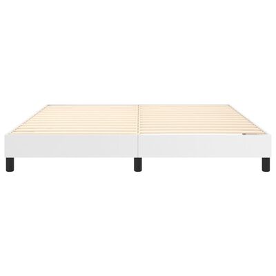 vidaXL Box Spring Bed Frame White 193x203 cm King Faux Leather