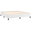 vidaXL Bed Frame without Mattress White 193x203 cm King Faux Leather