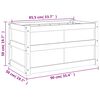 vidaXL Garden Planter 90x50x50 cm Impregnated Wood Pine