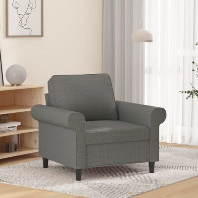 vidaXL Sofa Chair Dark Grey 60 cm Fabric