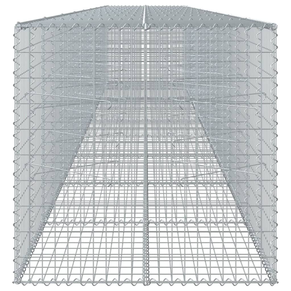 vidaXL Gabion Basket with Cover 900x100x100 cm Galvanised Iron