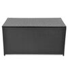 vidaXL Garden Storage Box Black 120x50x60 cm Poly Rattan