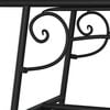 vidaXL Tree Bench 110 cm Black Steel