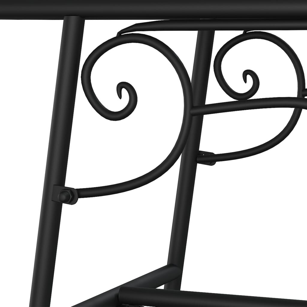 vidaXL Tree Bench 110 cm Black Steel